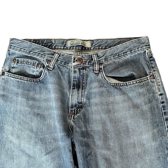 Wrangler Genuine Relaxed Boot Cut Medium Wash Blue Jeans Size 33" x 30" #J3-1524 - Picture 2 of 7